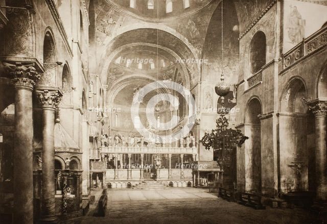 Untitled (II 57), c. 1890. [Interior of St Mark's Basilica, Venice].  Creator: Unknown.