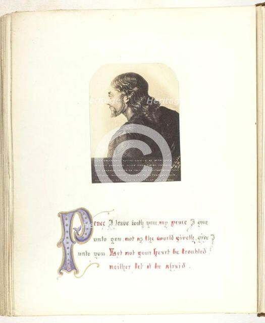 Untitled [illustration of Jesus with Biblical quote], 1855/68. Creator: Georgina Cowper.