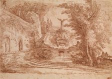 Untitled (Italian Garden Scene), 1768. Creator: Hubert Robert