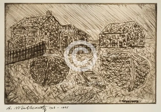 Untitled (One Of Six Prints), 1903-1925. Creator: Abraham Walkowitz.