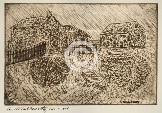 Untitled (One Of Six Prints), 1903-1925. Creator: Abraham Walkowitz.