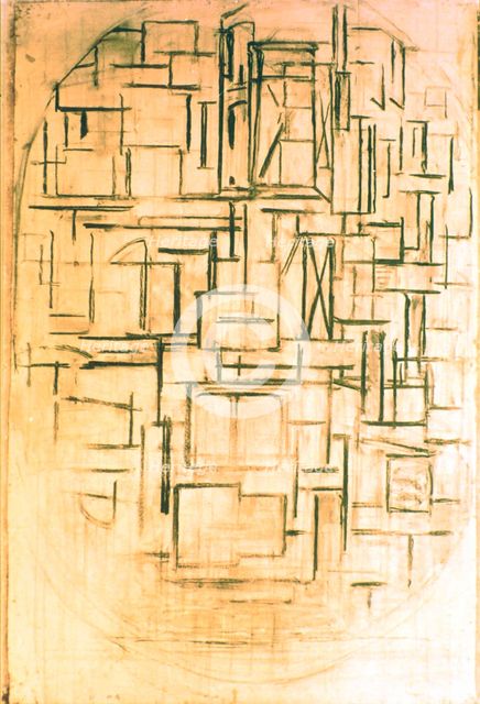 Untitled oval composition 1914. Artist: Piet Mondrian