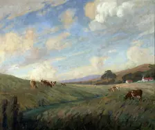 Untitled (landscape), 1918. Creator: Ernest George Hood