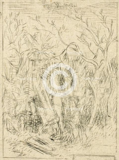 Untitled (Landscape), c. 1843. Creator: Charles Emile Jacque.