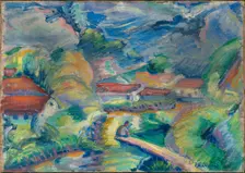 Untitled Landscape, ca. 1918. Creator: Preston Dickinson