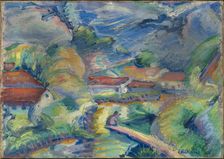 Untitled Landscape, ca. 1918. Creator: Preston Dickinson
