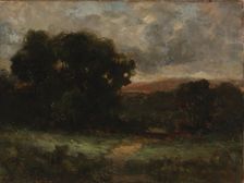 Untitled (landscape with meadow and trees), n.d. Creator: Edward Mitchell Bannister
