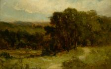 Untitled (landscape with road near stream and trees), n.d. Creator: Edward Mitchell Bannister