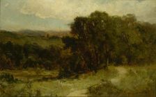 Untitled (landscape with road near stream and trees), n.d. Creator: Edward Mitchell Bannister