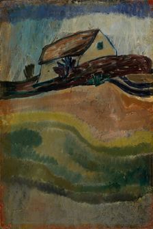 Untitled (Landscape with trees, path and meadow, Burghausen), ca 1899
