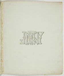 Untitled [letters forming the word Jenny'], 1855/68. Creator: Georgina Cowper