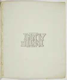 Untitled [letters forming the word Jenny'], 1855/68. Creator: Georgina Cowper
