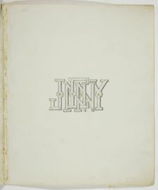 Untitled [letters forming the word Jenny'], 1855/68. Creator: Georgina Cowper