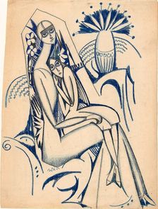 Untitled (Mother and daughter), c1912. Creator: Souza-Cardoso, Amadeo de (1887-1918)