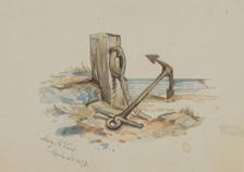 Untitled (Mooring and Anchor), 1873. Creator: Mary Vaux Walcott