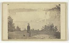 Untitled (Man at Niagara Falls), 19th century. Creator: Rockwood