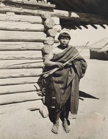 Untitled (man holding bow and arrow, New Mexico), c.between 1920 and 1940. Creator: Guillermo Bravo