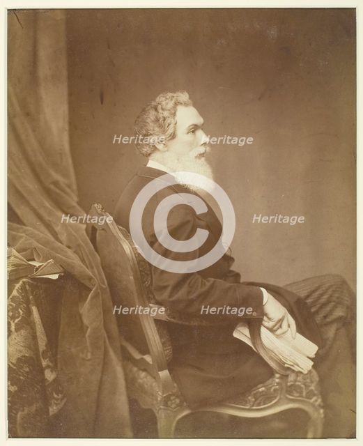 Untitled (Man in Chair, Profile), 1855/1869. Creator: Antoine-Samuel Adam-Salomon.