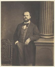 Untitled (Man Standing, en Face), 1855/1869. Creator: Antoine-Samuel Adam-Salomon