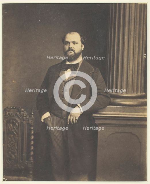 Untitled (Man Standing, en Face), 1855/1869. Creator: Antoine-Samuel Adam-Salomon.