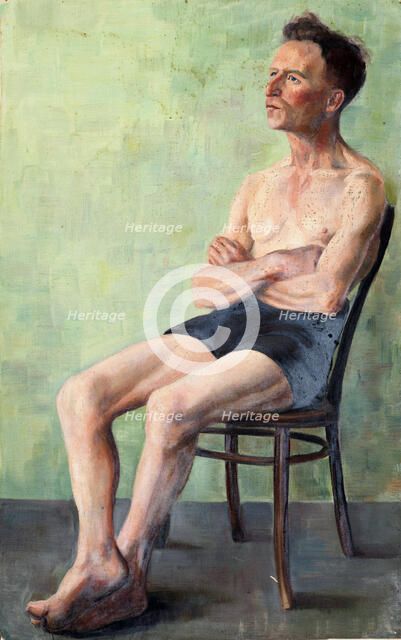 Untitled. [Man seated on a chair], c1926-1939. Creator: Elizabeth Berry.