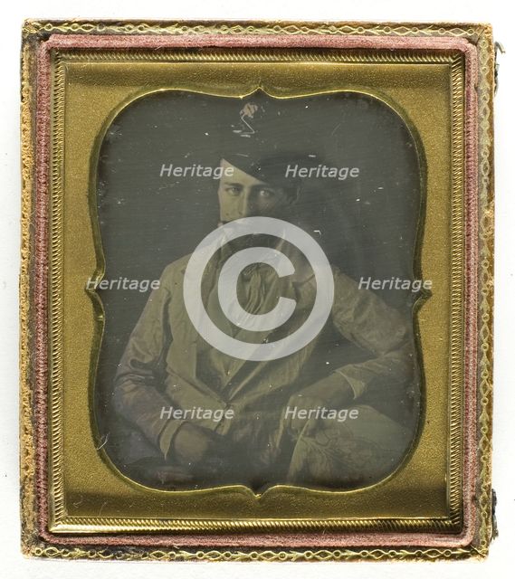 Untitled [man smoking cigar], 1839/99.  Creator: Unknown.