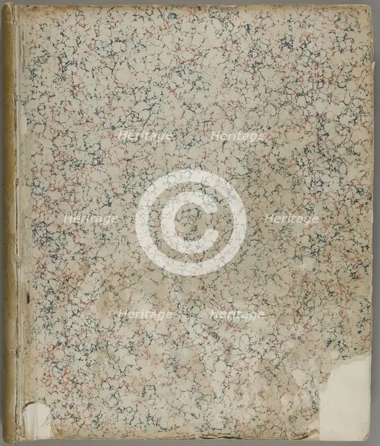 Untitled [marbled endpaper from a book], 1860/1900. Creator: Unknown.
