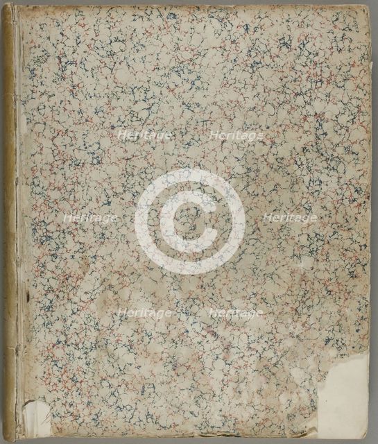 Untitled [marbled endpaper from a book], 1860/1900. Creator: Unknown.