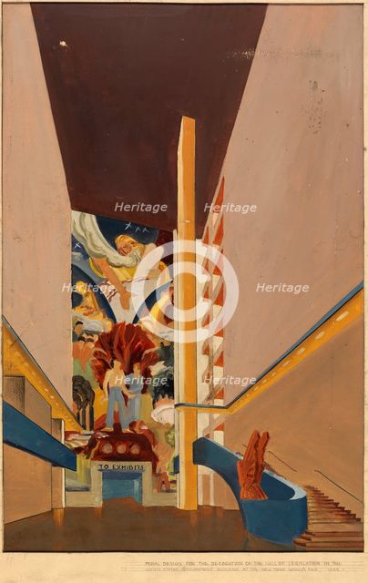 Untitled (mural study), ca. 1939. Creator: Unknown.