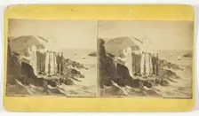 Untitled [naive painting of figures on rocks], 1875/99. Creator: Unknown