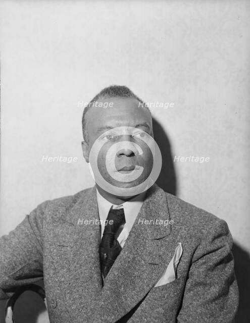 Untitled negative showing a portrait of A. Philip Randolph, labor leader, Washington, D.C, 1942. Creator: Gordon Parks.