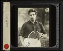 Untitled (Nephew Edward with tennis racquet), c. 1917. Creator: Alfred Stieglitz