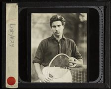 Untitled (Nephew Edward with tennis racquet), c. 1917. Creator: Alfred Stieglitz