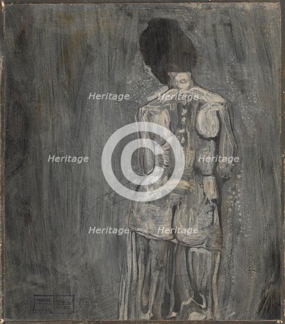 Untitled (Nude from the Back), 1902. Creator: Klee, Paul (1879-1940).