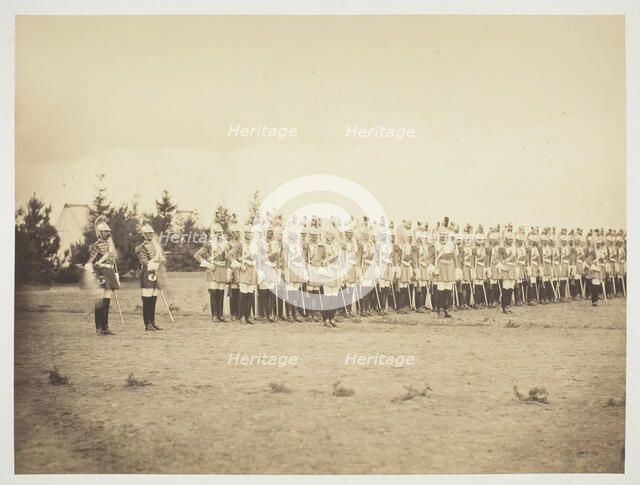 Untitled [soldiers on parade], 1857. Creator: Gustave Le Gray.