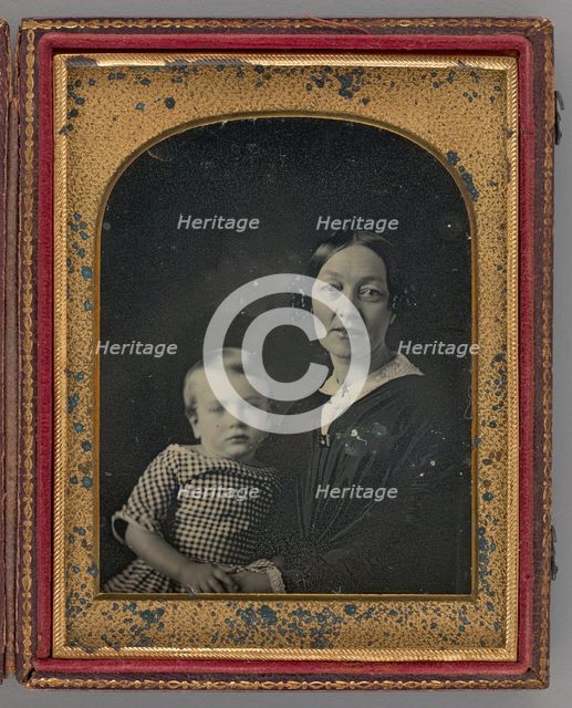 Untitled (Sarah Perkins Grosvenor Coit and George Coit), 1849. Creator: S. L. Holman.