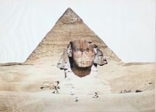 Untitled (Sphinx and Pyramid), c.1860. Creator: Felice Beato