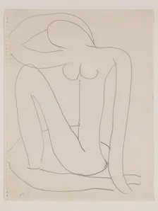 Untitled (Study for Blue Nude), c1952. Creator: Henri Matisse