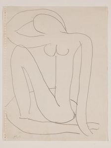 Untitled (Study for Blue Nude), c1952. Creator: Henri Matisse