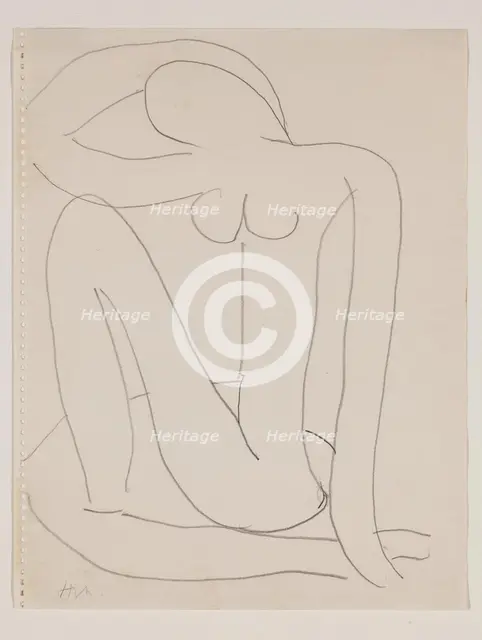Untitled (Study for Blue Nude), c1952. Creator: Henri Matisse.