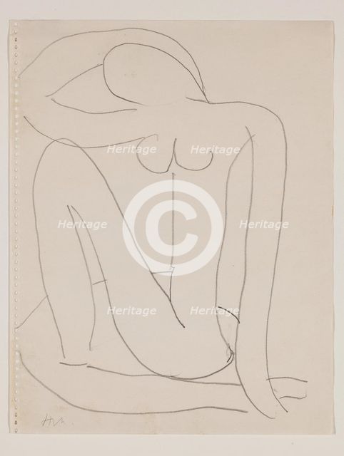Untitled (Study for Blue Nude), c1952. Creator: Henri Matisse.