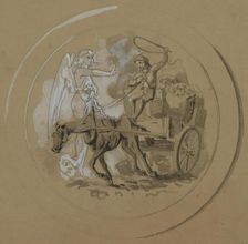 Untitled: Study of a Horsecart, 1855-1859. Creator: Alfred Jacob Miller