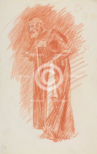 Untitled [Study of a standing monk],  c.1980. Creator: Karl Sim.