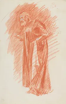 Untitled [Study of a standing monk], c.1980. Creator: Karl Sim