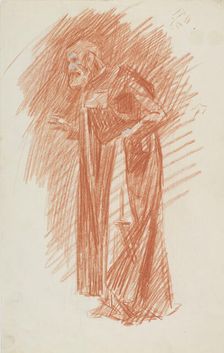 Untitled [Study of a standing monk], c.1980. Creator: Karl Sim