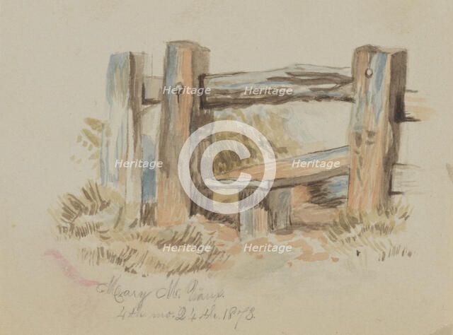 Untitled (Stile), 1873. Creator: Mary Vaux Walcott.