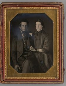 Untitled (Portait of a Woman and a Man), 1855. Creator: Unknown