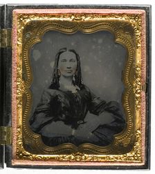 Untitled [portrait of a woman with ringlets], 1855/75. Creator: Unknown