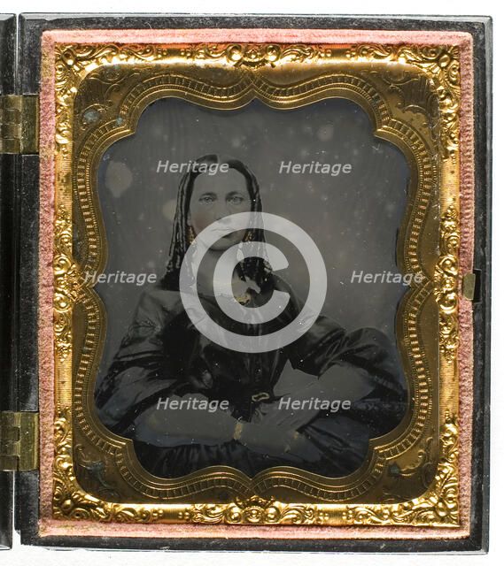 Untitled [portrait of a woman with ringlets], 1855/75. Creator: Unknown.