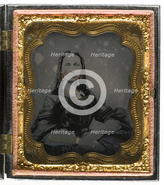 Untitled [portrait of a woman with ringlets], 1855/75. Creator: Unknown.